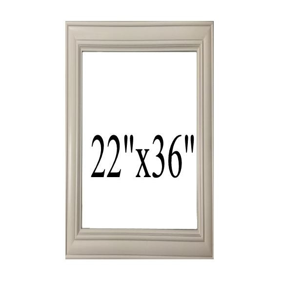 Crown 22"X 36" Solid Wood Bathroom Vanity Mirror - RenoShop