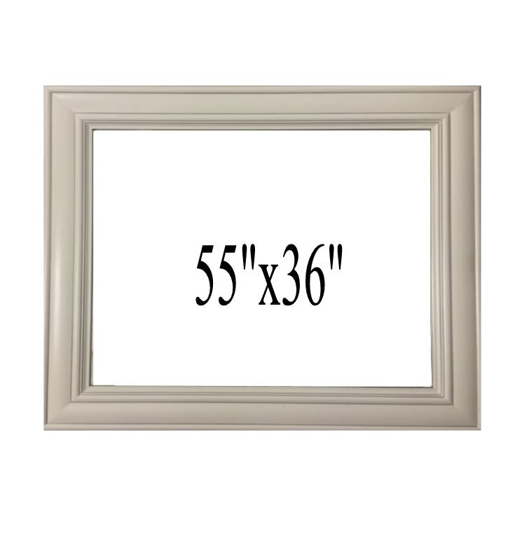 Crown 55"X 36" Solid Wood Bathroom Vanity Mirror - RenoShop