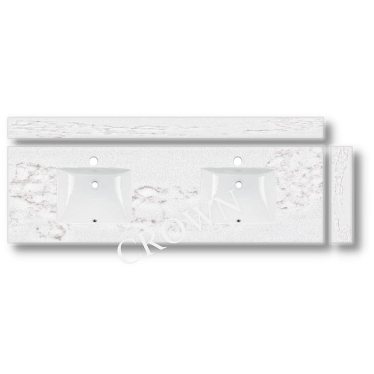 73 inch vanity top double sink