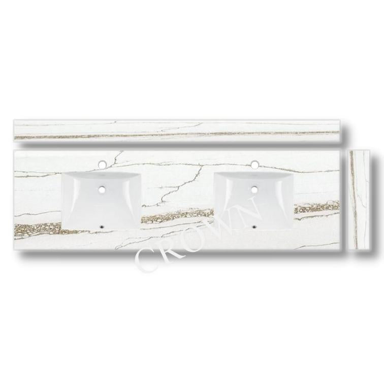 73 inch vanity top double sink