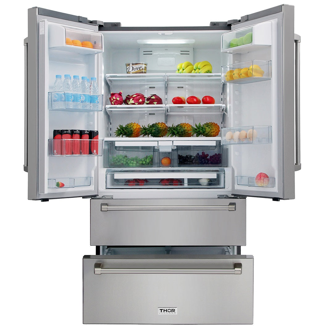 36" Counter depth French door Stainless Steel Refrigerator HRF3601F - RenoShop