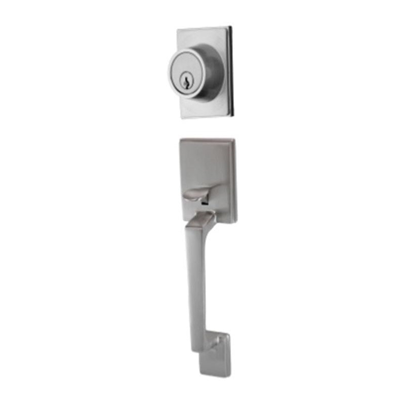 Crown Satin Nickel Door Lock Handle Set SN-2001 - RenoShop