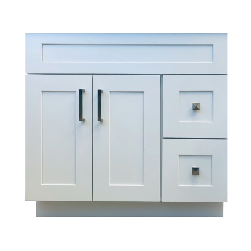 36" Solid Wood Bathroom Vanity Cabinet Only VSD36R - RenoShop