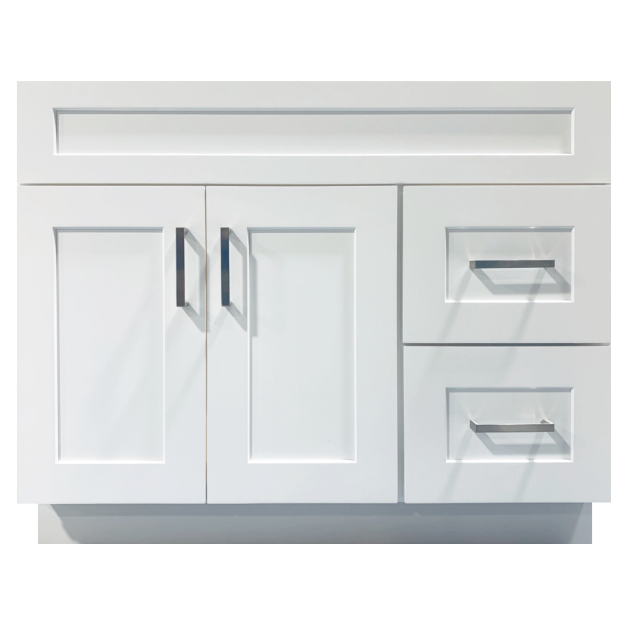 Crown VSD42R 42" Solid Wood Bathroom Vanity with Quartz Top & Sink - RenoShop