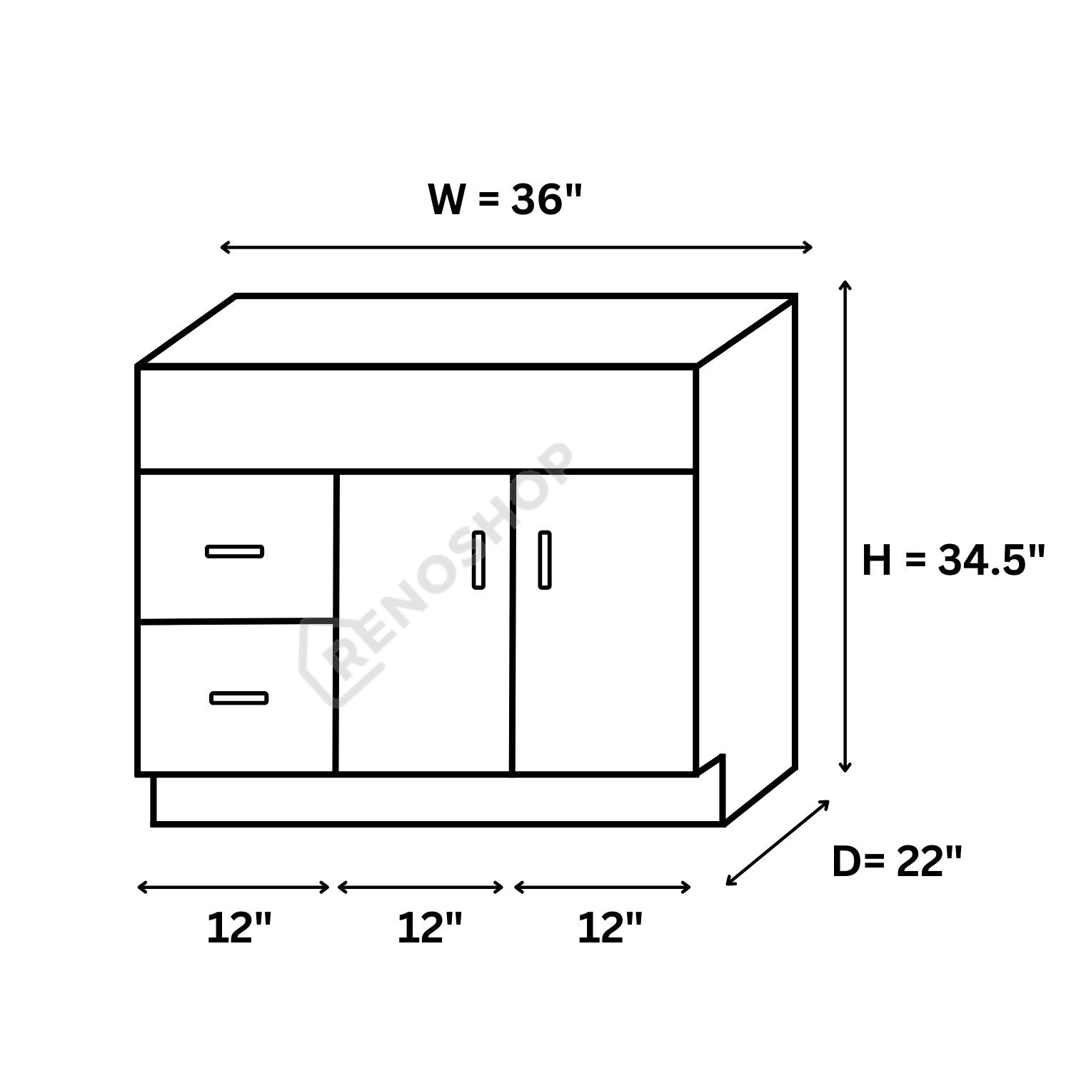 COG 实木浴室柜带石英台面和水槽 24"/30"/36"/42"/45"/48"/60"