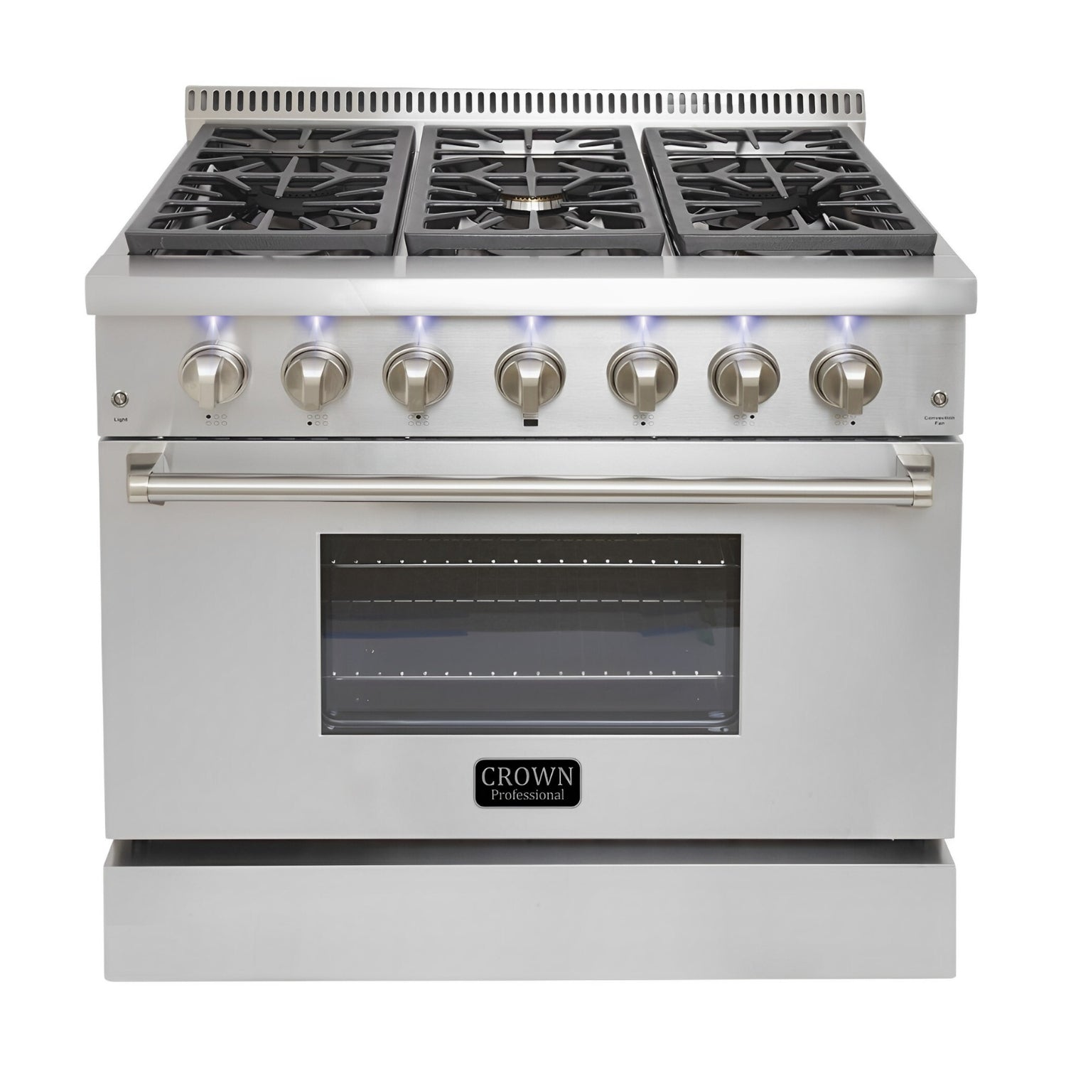 36" Crown Professional Stainless Steel Dual Fuel Gas Range ARD3601
