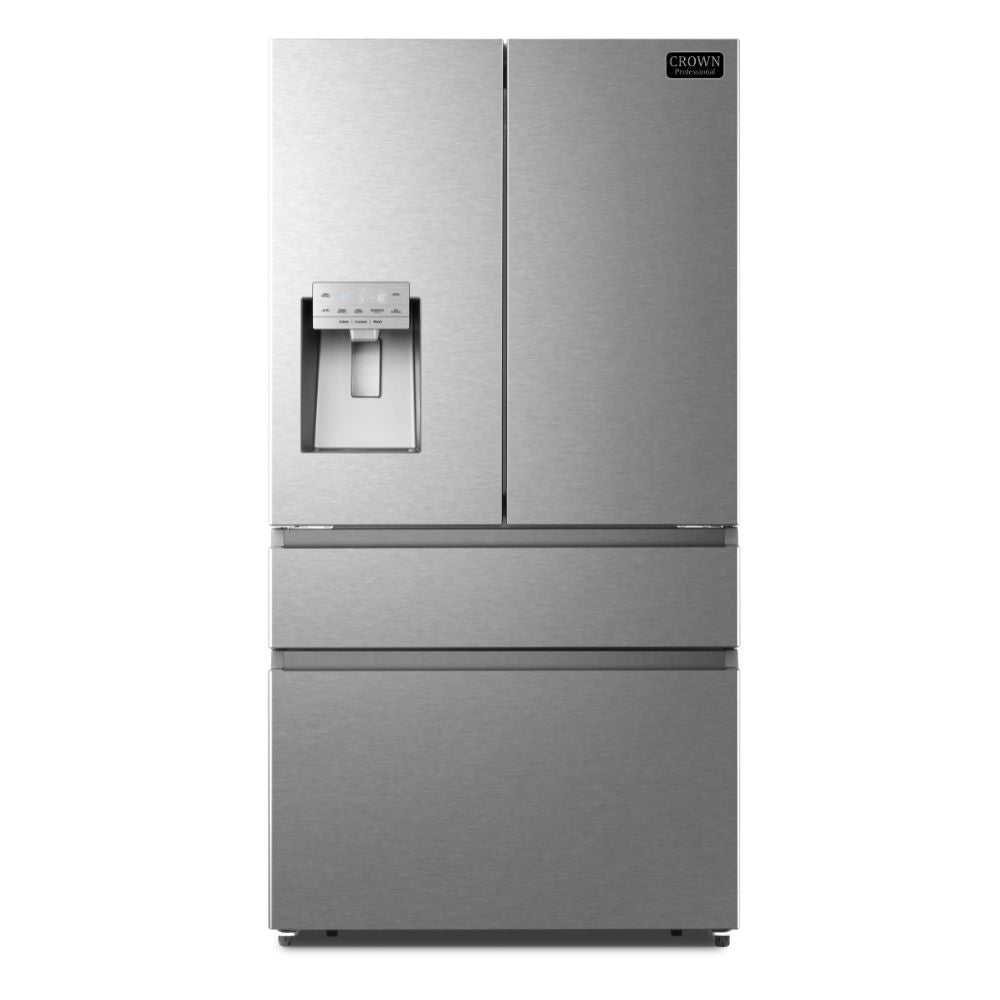Crown 36" Professional French Door Refrigerator with Ice & Water Dispenser ARF3601 - Front