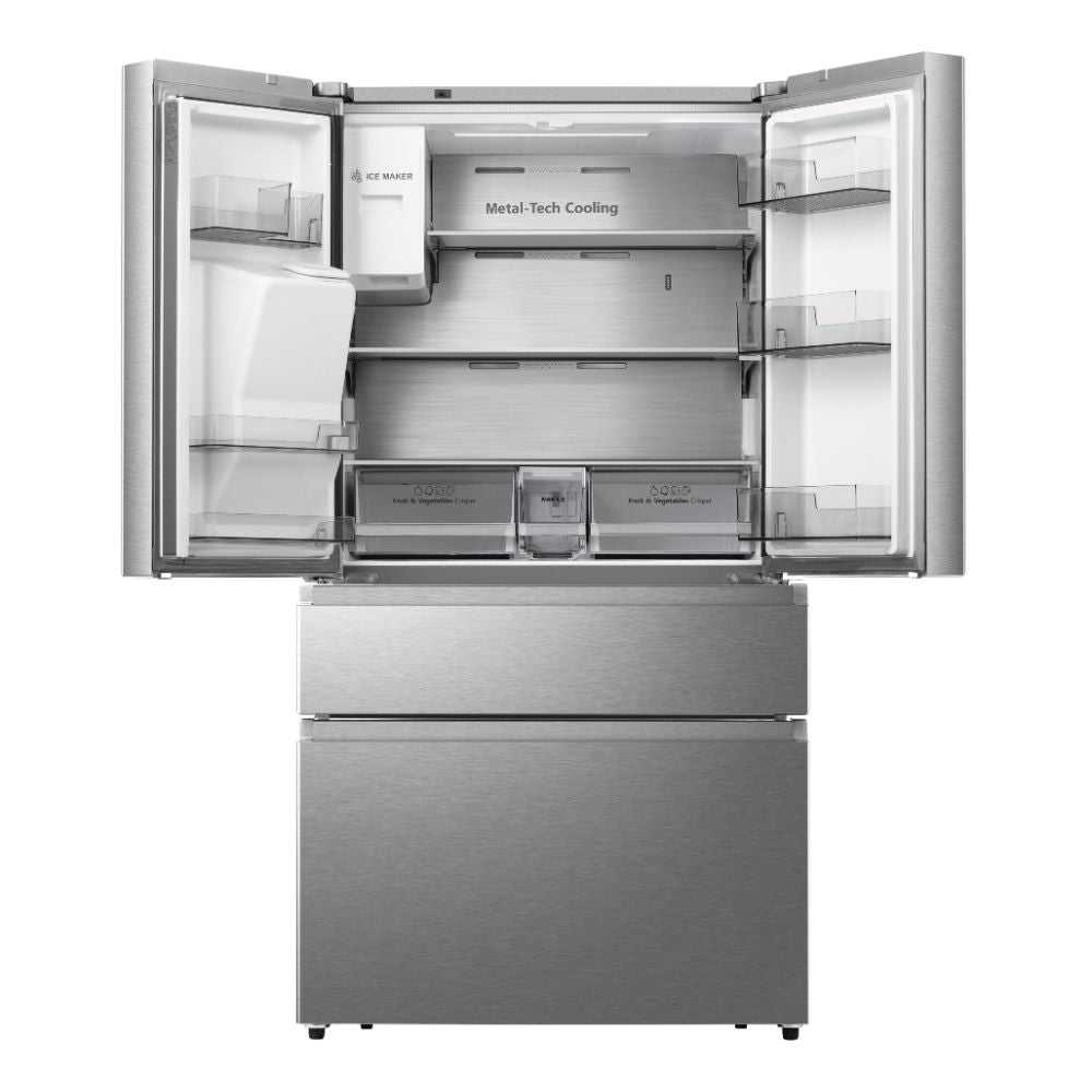 Crown 36" Professional French Door Refrigerator with Ice & Water Dispenser ARF3601 - Open