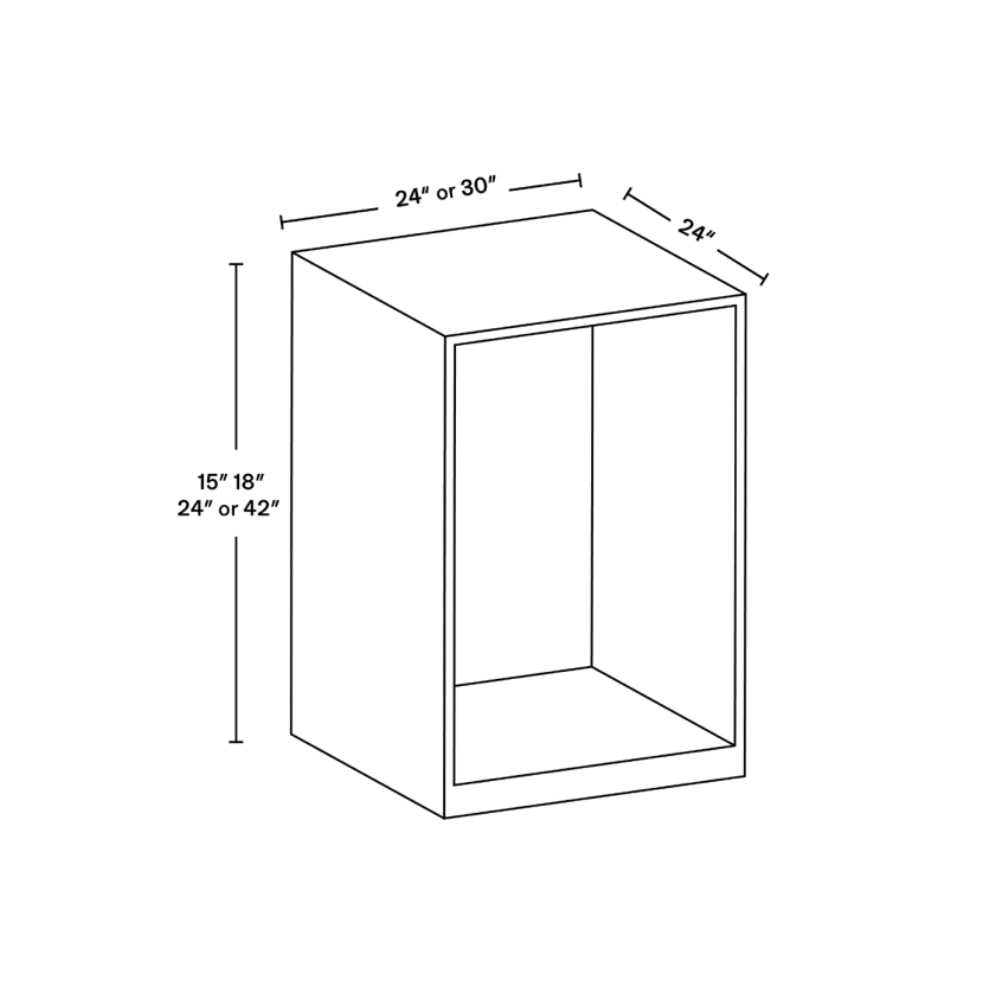 24" x 15" Closet Base Section CL-CB2415D