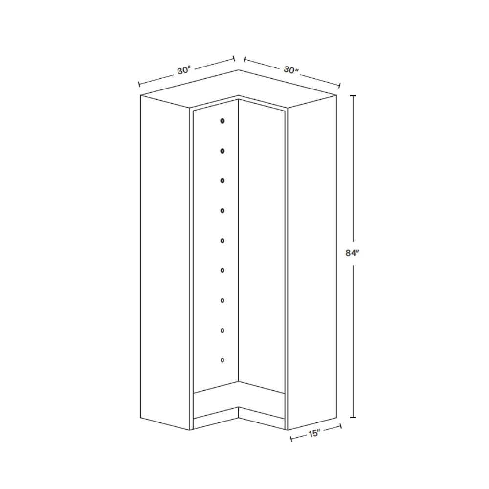 30" x 84" Closet Corner Section CL-ER308430