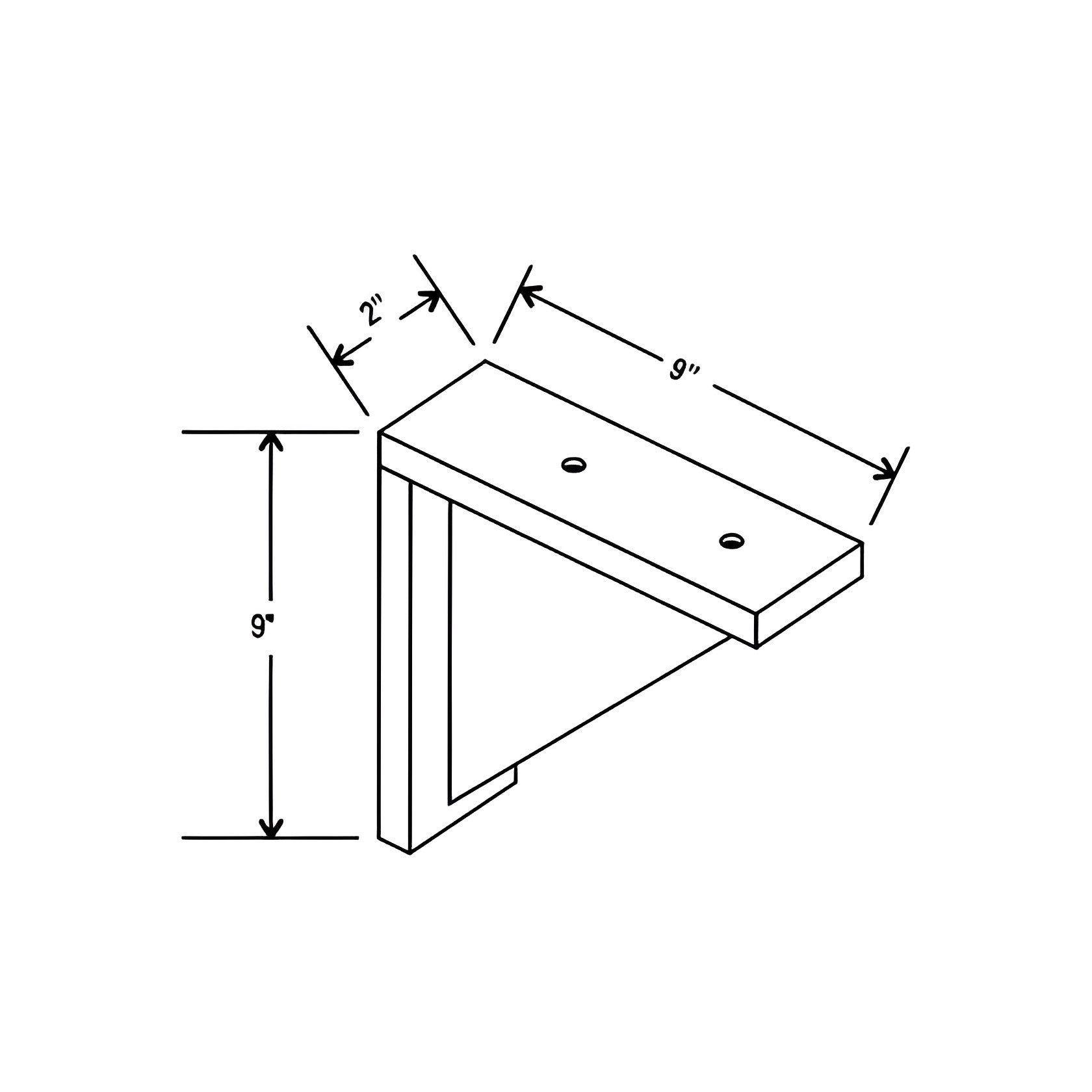 CB9 Slim Shaker Wood Corbel - RenoShop