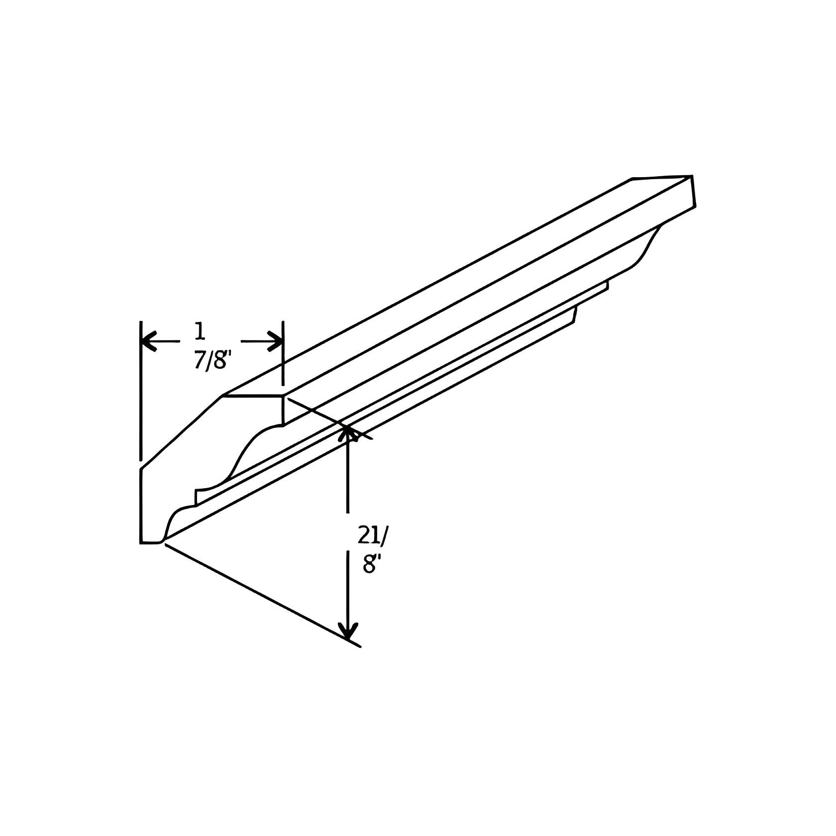 CM8 High Gloss Light Grey Crown Moulding - RenoShop