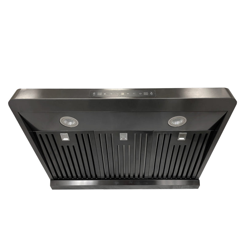 30" 800 CFM Black Stainless Steel Gesture Control Under Mount Range Hood PRO-BF15BS - RenoShop