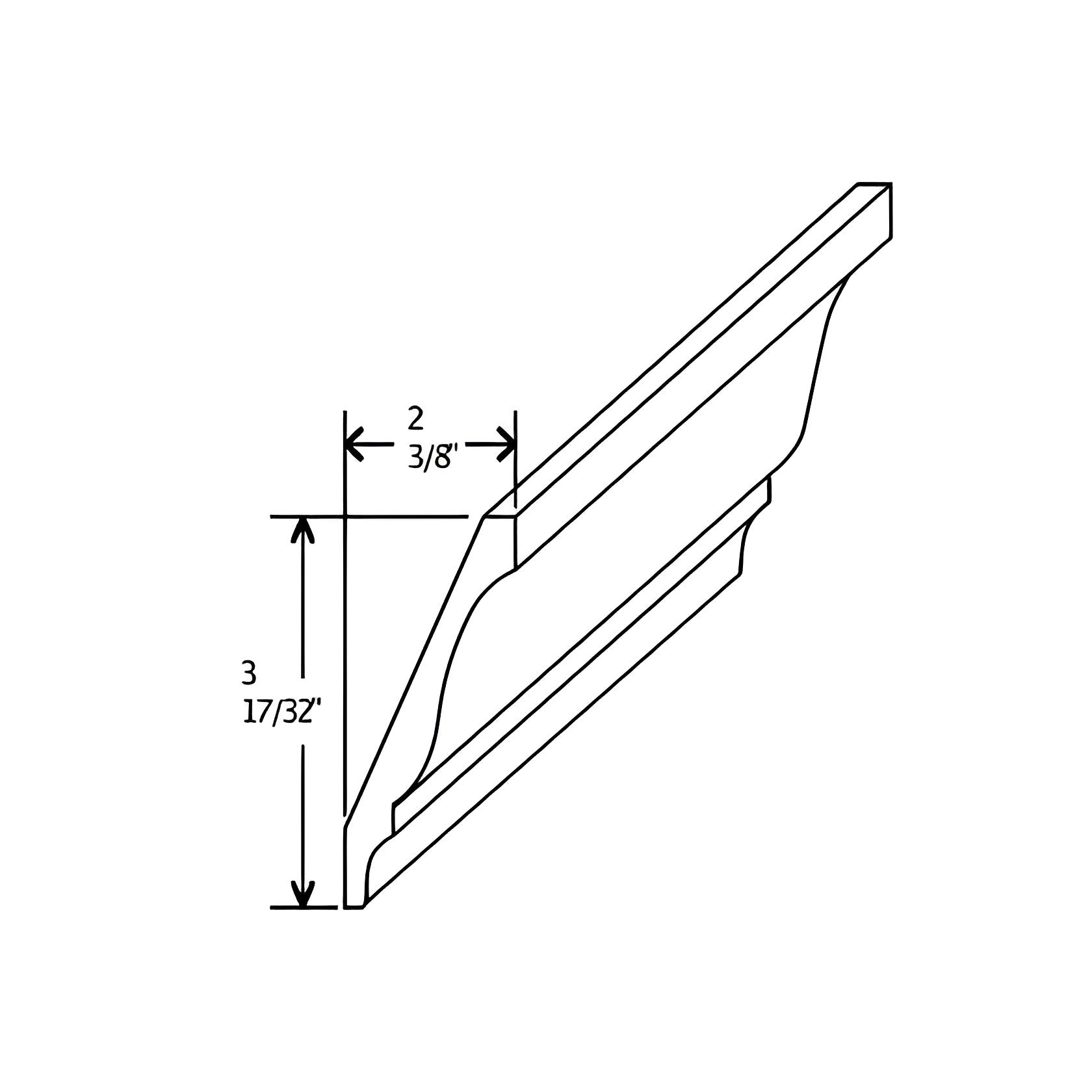 BCM8(DCM) High Gloss Grey Decorative Crown Moulding - RenoShop