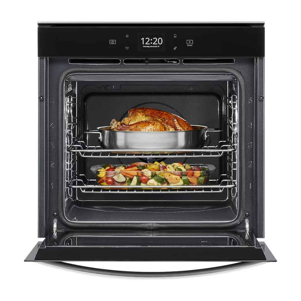 Whirlpool 24" 2.9 Cu. Ft. Convection Wall Oven Stainless Steel WOS52EM4AS - Open box (Showroom Model)