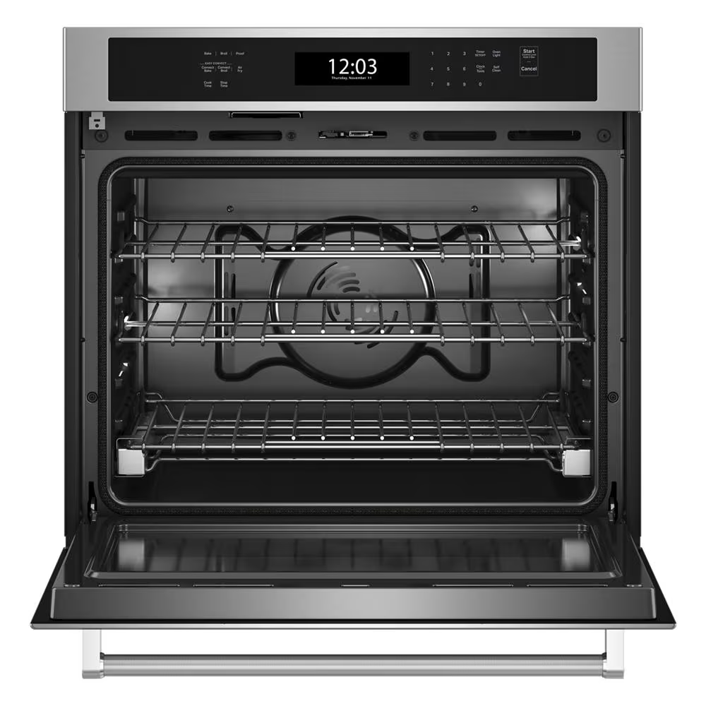 KitchenAid 30" Single Wall Oven with Air Fry Mode, Stainless Steel / Black - Open box (Showroom Model)