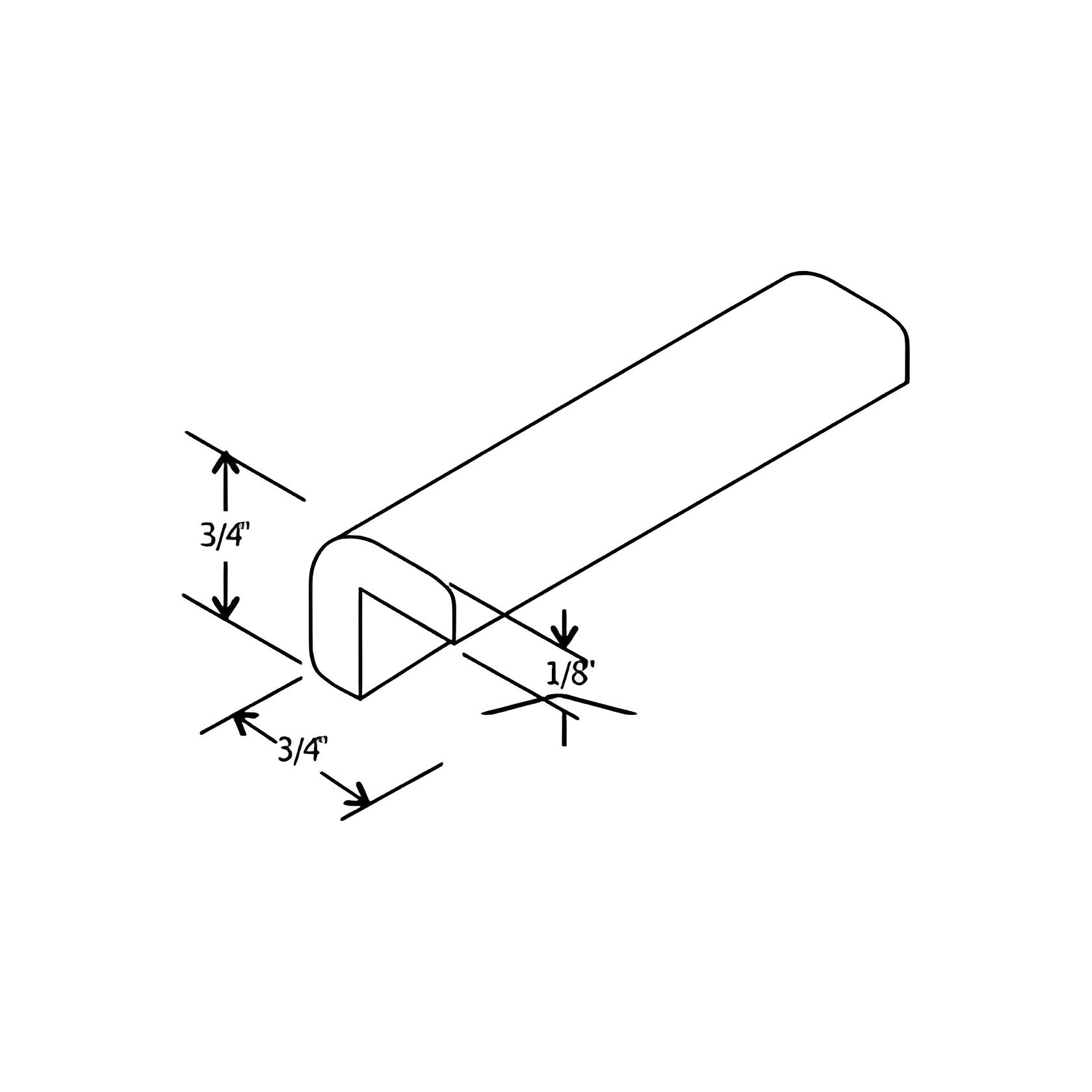 OCM8 Wood Grey Outside Corner Moulding - RenoShop