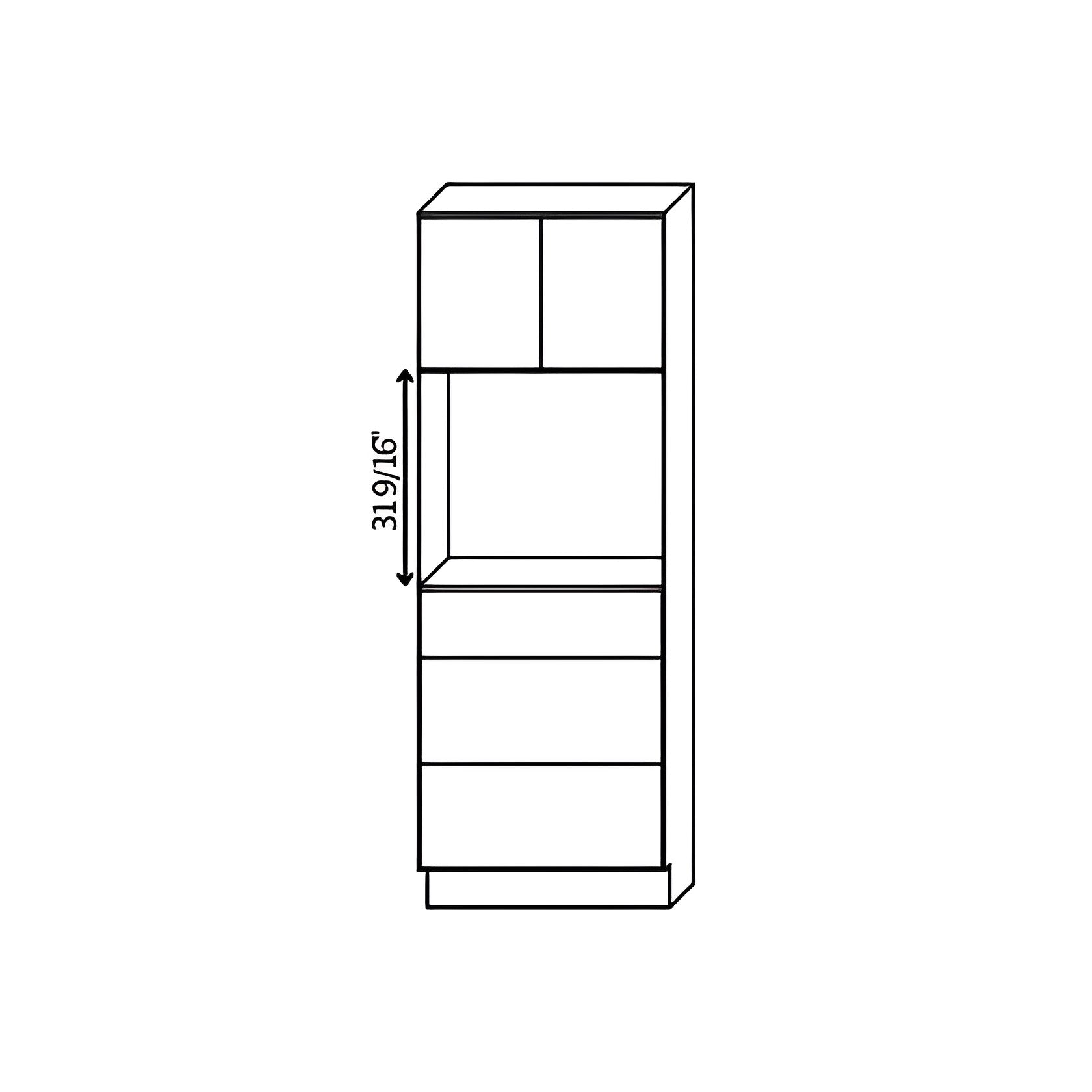 O308424 High Gloss White Oven Cabinet ? Modern Style - RenoShop