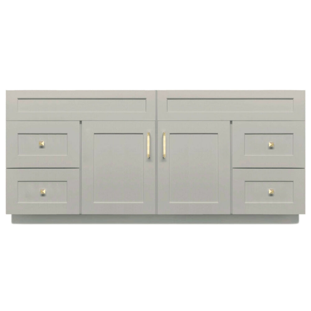 72" Solid Wood Single Sink Bathroom Vanity with Quartz Top & Sink, VSD72D