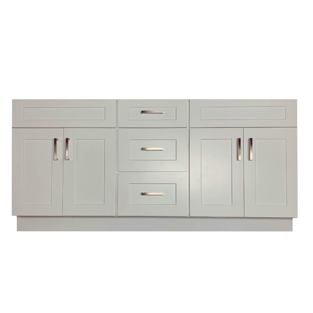 Crown VSD72DD 72 inch Solid Wood Double Sink Bathroom Vanity with Quartz Top & Sink - RenoShop