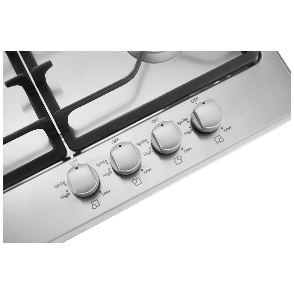 Whirlpool 24" Gas Cooktop in Stainless Steel with 4 Burners WCG52424AS- Open box (Showroom Model)