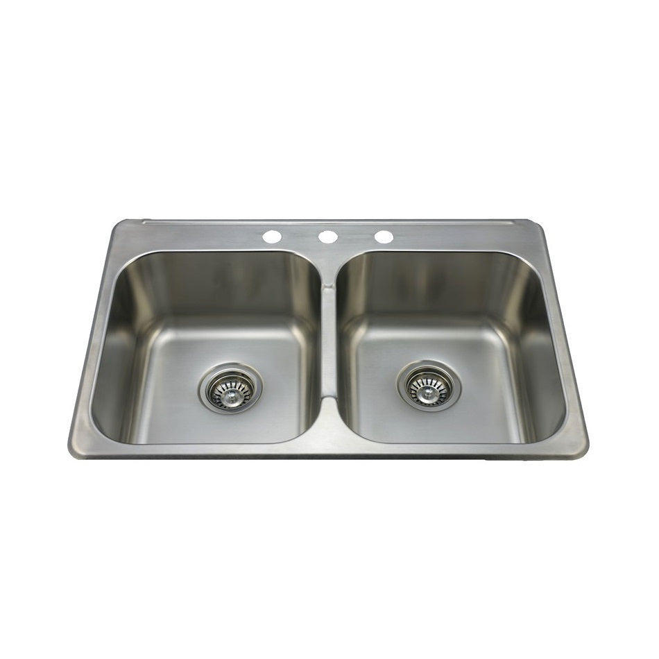 RFD 3120 Stainless Steel Double Drop-in Kitchen Sink - RenoShop