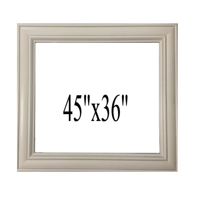 Crown 45"X 36" Solid Wood Bathroom Vanity Mirror - RenoShop