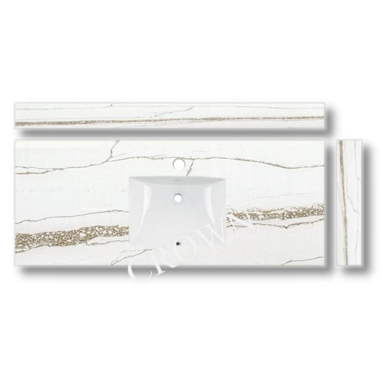 55 inch quartz vanity top