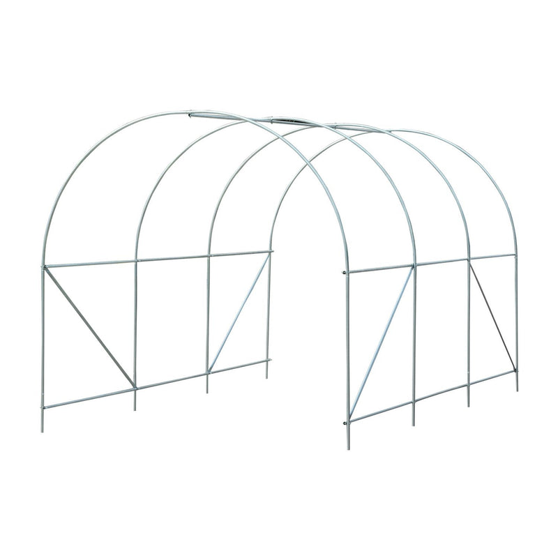 Walk-in Plant Growing White Portable Tunnel Greenhouse 11.5x6.6x6.6ft - RenoShop