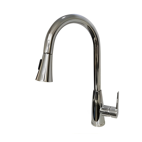 Polished Chrome Single Handle Kitchen Faucet CM2072PC - RenoShop