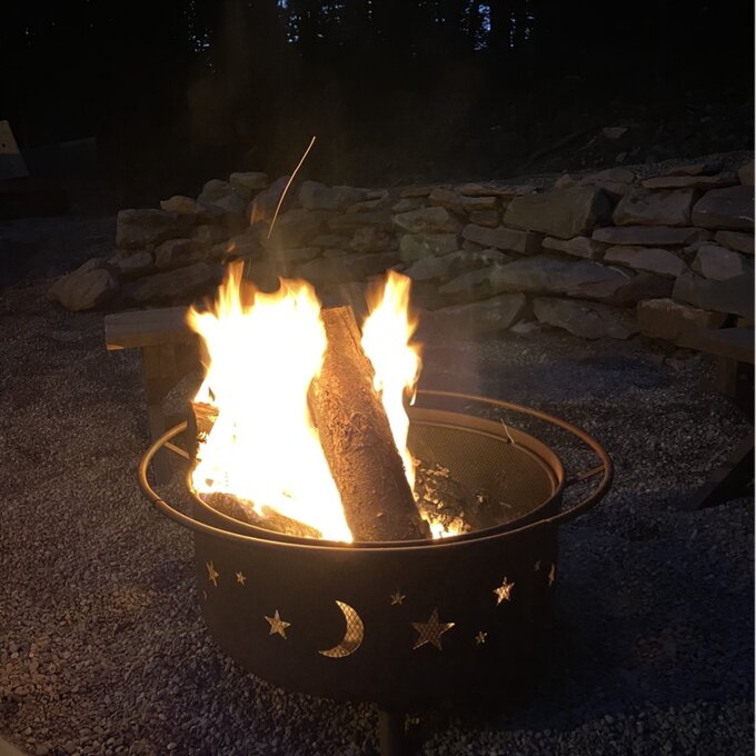 Crown Firepit, Steel Outdoor BBQ Wood Burning