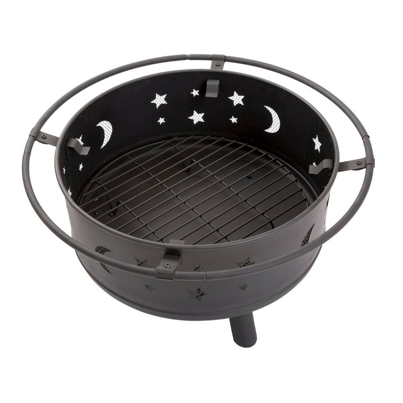Crown Firepit, Steel Outdoor BBQ Wood Burning
