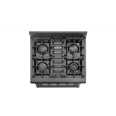 Thor Kitchen HRG3080-BS 30" Professional Gas Range in Black Stainless Steel - RenoShop