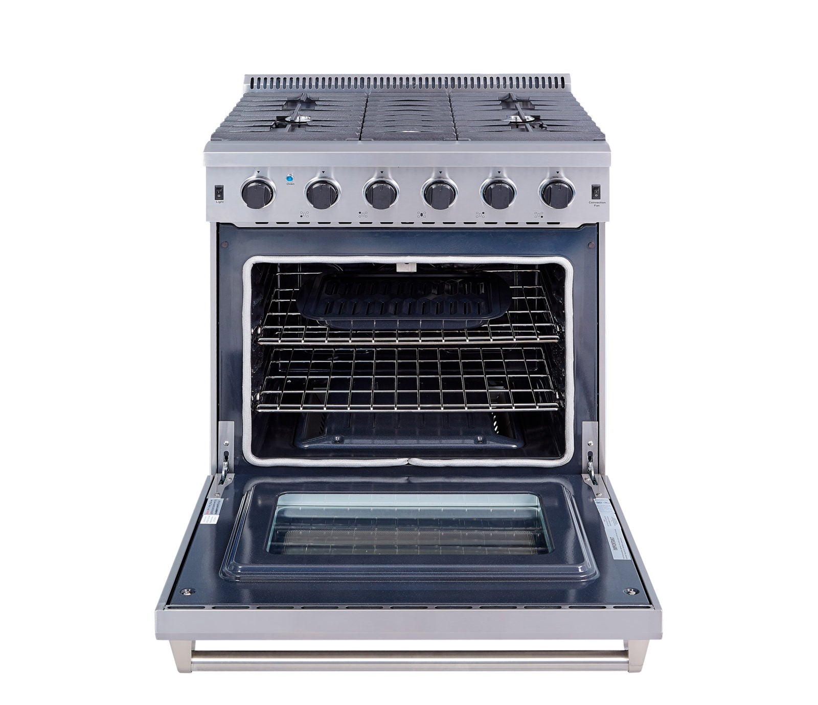 Appliance Package, 4 Piece, 36" Fridge, 30" Gas Range, Range Hood & Dishwasher) Stainless Steel Kitchen Set,  BRTK 30-4 - RenoShop