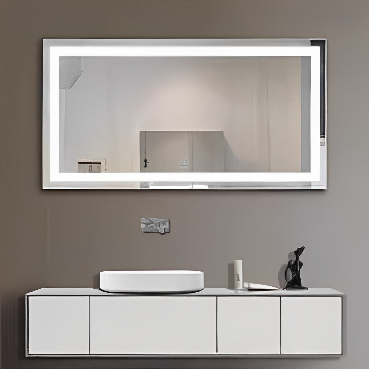 43" Horizontal Hanging Mirror with LED Light MSL-105 - RenoShop