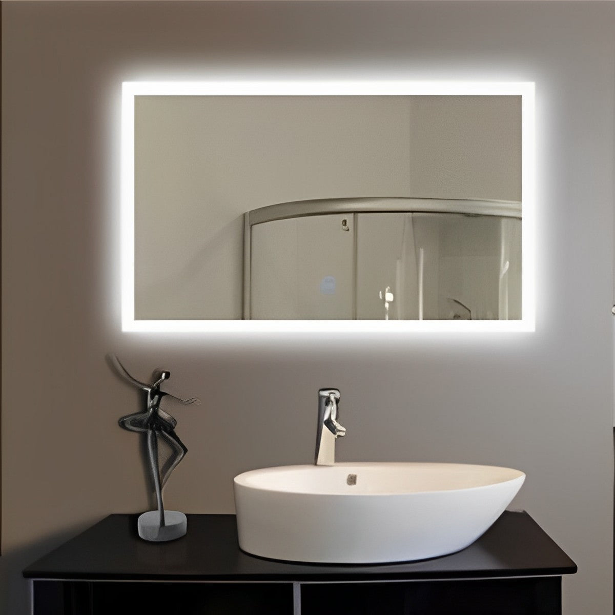 60" Horizontal Hanging Mirror with LED Light with Magnifying Function MSL-318 - RenoShop