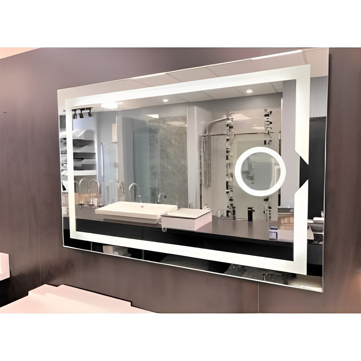 60" Horizontal Hanging Mirror with LED Light and Bluetooth MSL-815 - RenoShop