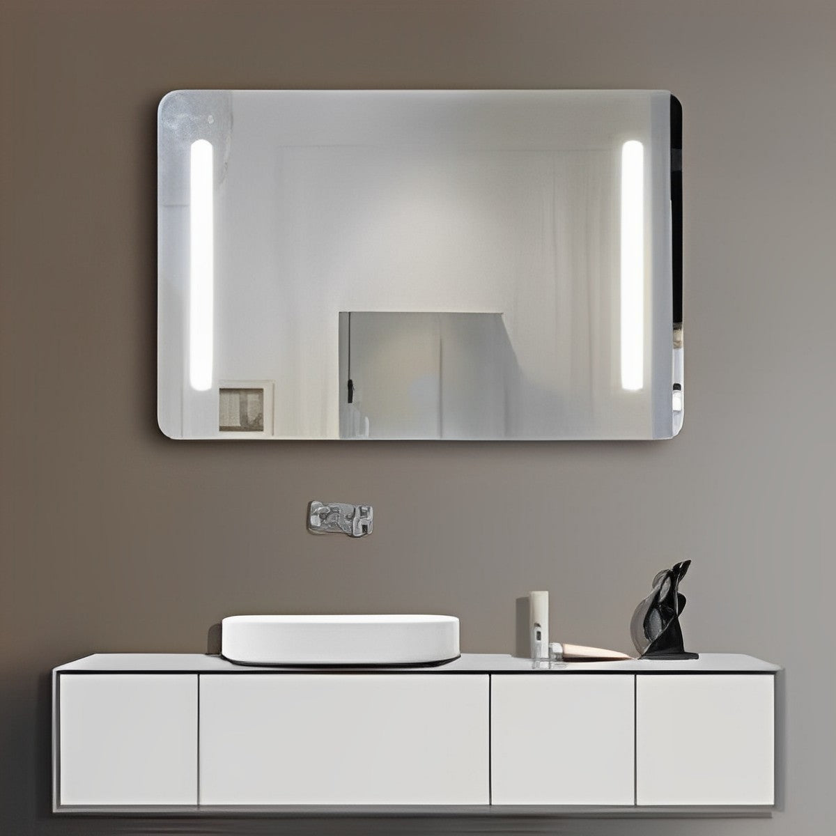 52" Horizontal Hanging Mirror with LED Light MSL-104 - RenoShop