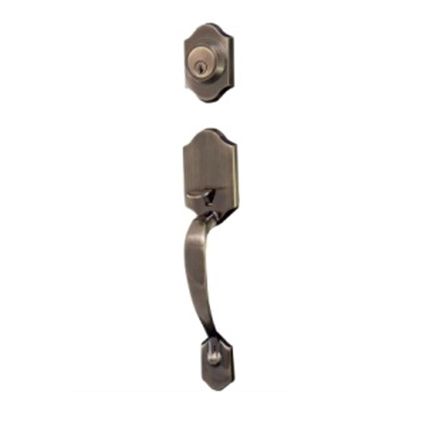 Crown Satin Nickel Door Lock Handle Set SN-2002 - RenoShop
