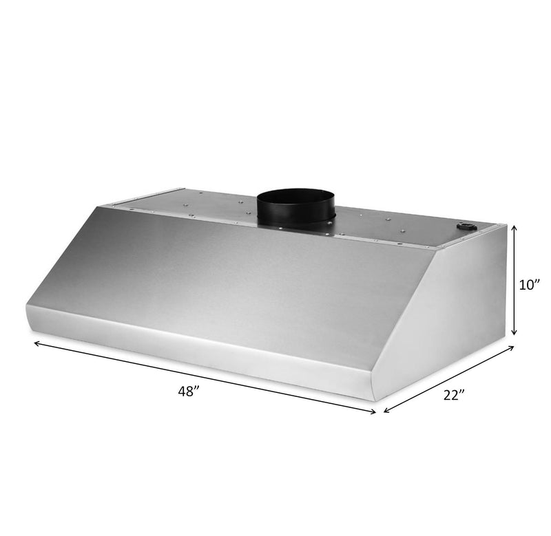 48" 1000 CFM Stainless Steel Under Cabinet Range Hood HRH4806U - Open Box (Like New) - RenoShop
