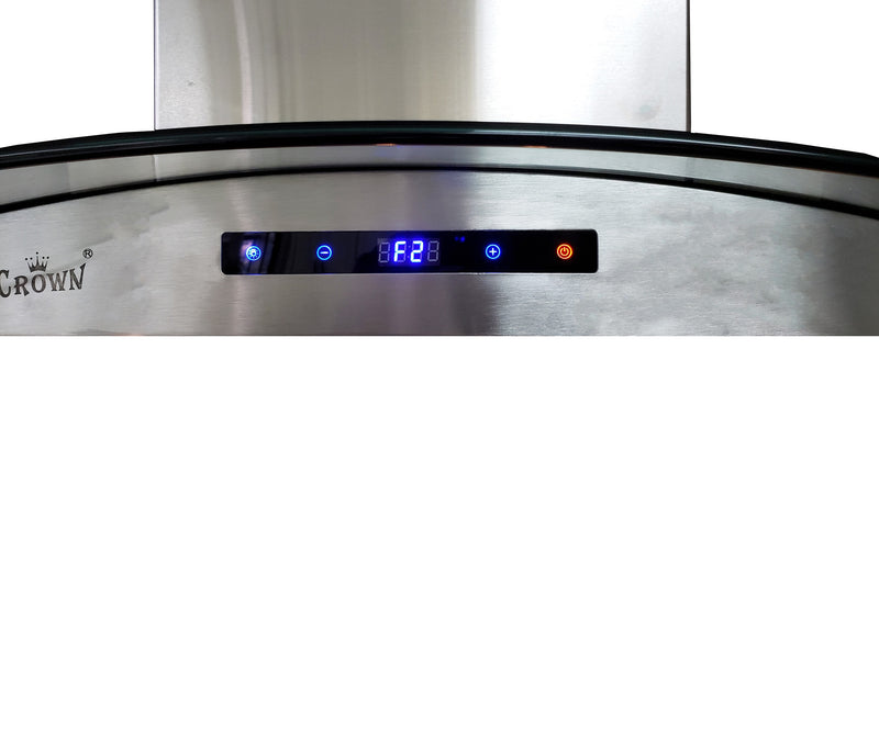 Crown PRO-D01/36 Professional 36" Stainless Steel Silver Wall Mount Range Hood - RenoShop