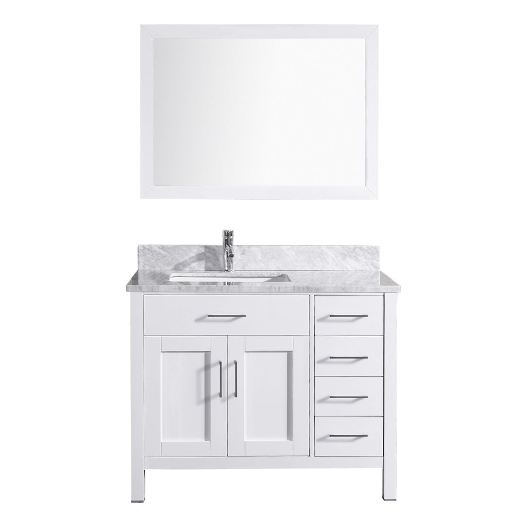 Crown T9150 36" Solid Wood Bathroom Vanity Set with Mirror - RenoShop