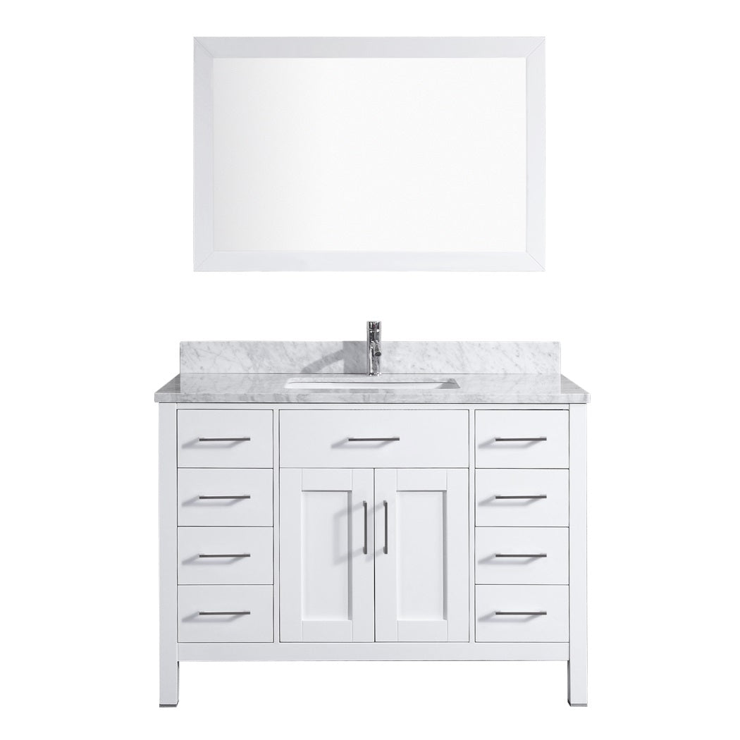 Crown T9150 48" Solid Wood Bathroom Vanity Set with Mirror - RenoShop