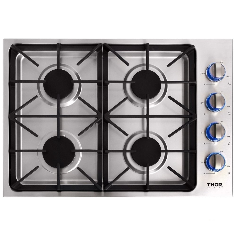 Thor Kitchen TGC3001 30" 4 Burner Drop-In Stainless Steel Gas Cooktop