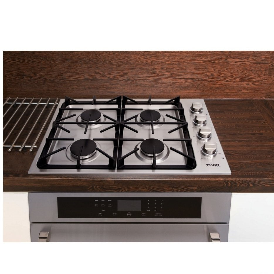 Thor Kitchen TGC3001 30" 4 Burner Drop-In Stainless Steel Gas Cooktop