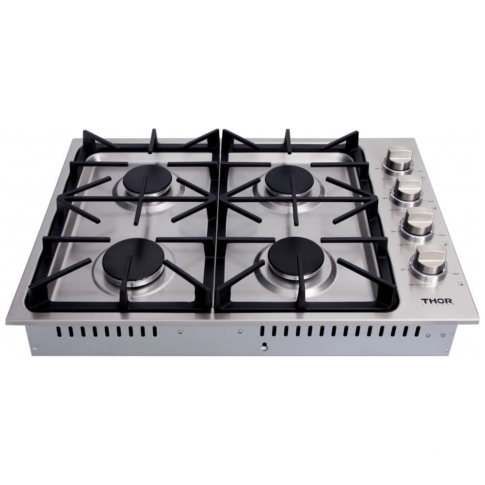 Thor Kitchen TGC3001 30" 4 Burner Drop-In Stainless Steel Gas Cooktop