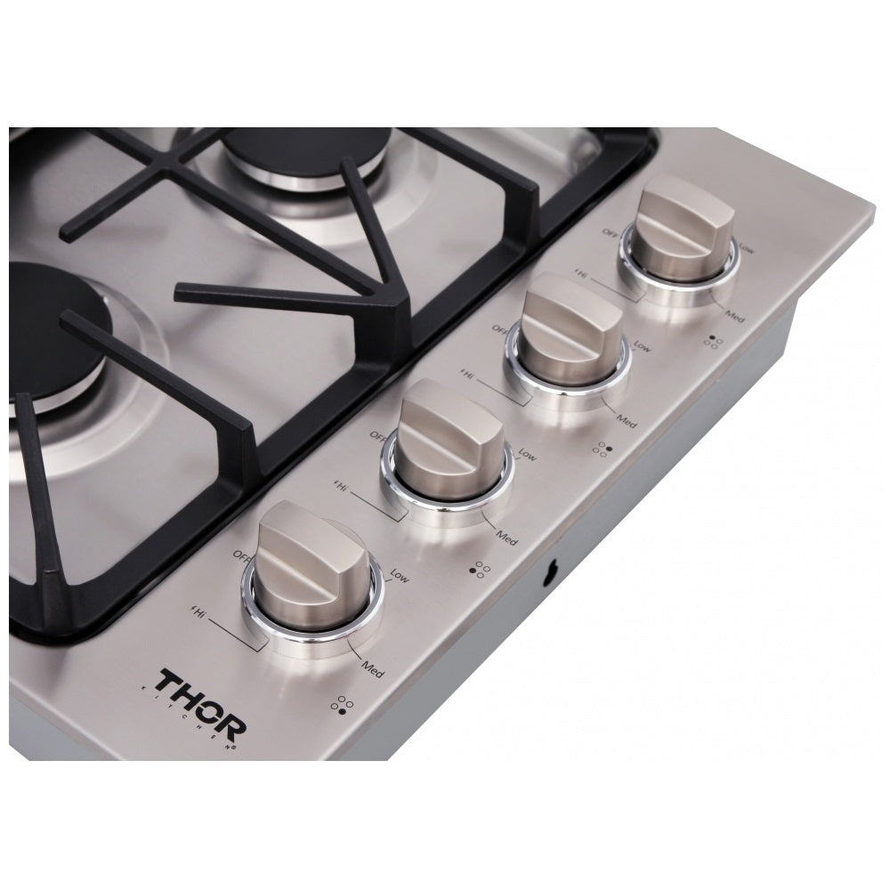 Thor Kitchen TGC3001 30" 4 Burner Drop-In Stainless Steel Gas Cooktop