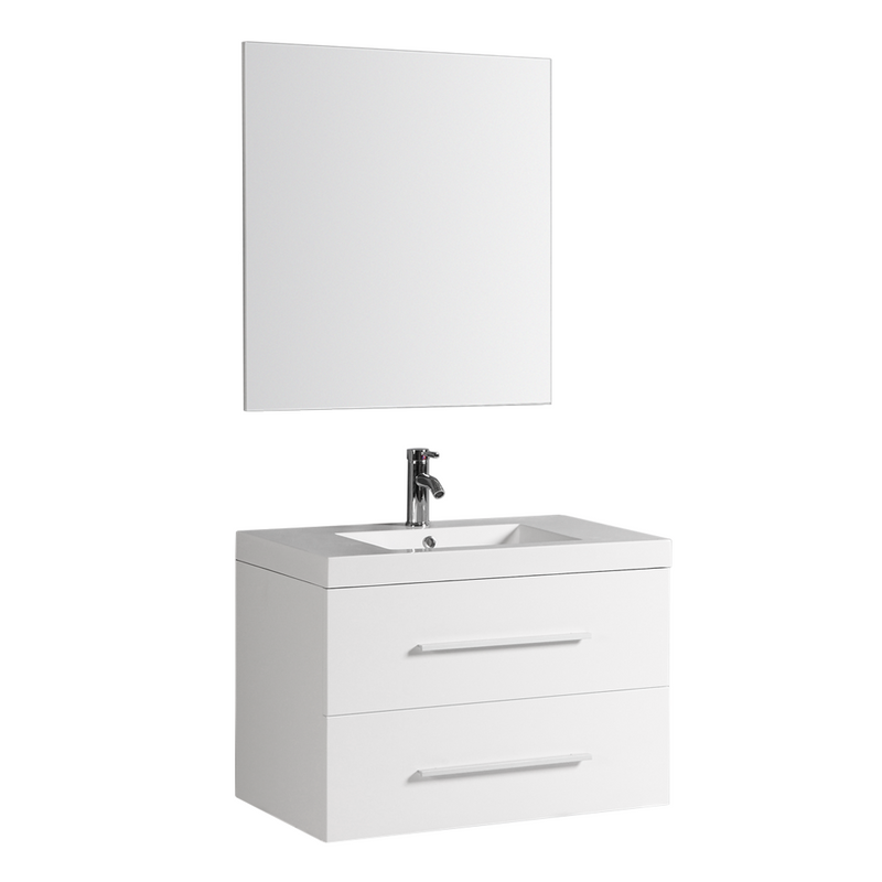 Crown TM8119S Wall Mount Bathroom Vanity Set 32 Inch with Mirror - RenoShop