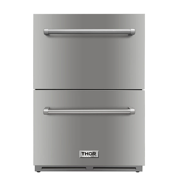24" Indoor/Outdoor Stainless Steel Refrigerator Drawer TRF2401U - RenoShop