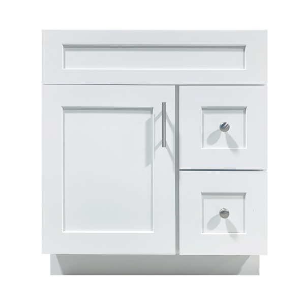 Crown VSD30R 30" Solid Wood Bathroom Vanity with Quartz Top & Sink - RenoShop